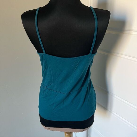 EUC Marciano teal v neck tank sz L ruching at front - Picture 10 of 10
